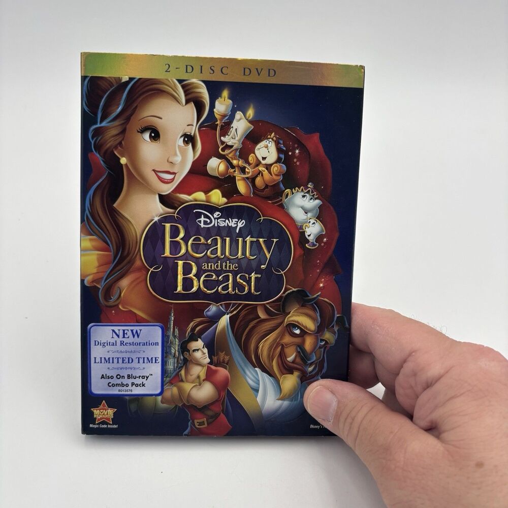 Disney Beauty and the Beast 2-Disc DVD Diamond Edition 2010 Slipcover Animated